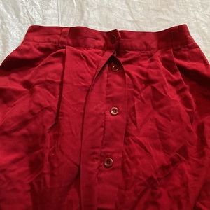Vintage silk red skirt size 6